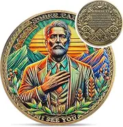 One Day at A Time PAPA Sobriety Coin - Dad Addiction Recovery Flower AA Coins - Affirmation NA AA Chips and Medallions - Celebrate Sober Living Clean Narcotics Alcoholics Anonymous Gifts for Men Women