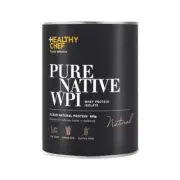 New The Healthy Chef Pure Native WPI Whey Protein Isolate Natural 600g
