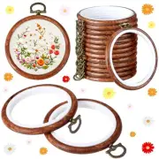 15 Pcs 3 Inch Spring Round Embroidery Hoops Frame Circle Rubber Hoops Ring Di...