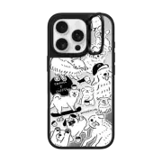 iPhone 16 Pro Mirror Ring Stand Case MagSafe Compatible DOG STICKERS