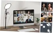 Zoom Lighting for Computer, Adjustable Desk Lighting for Video Black-1 pack