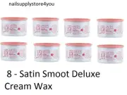 Pack of 8 Jars - Satin Smooth Deluxe Cream Wax Pot 14oz