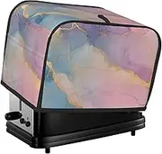 Pink Blue Marble Print 2 Slice Toaster Cover Fingerprint Bread Maker Protectors,Kitchen Small Appliance Dust Cover