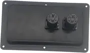 HOMSFOU Stage Box Wiring Board Speaker Accessory 2 Ports Loudspeaker Connector Terminal Binding Post Round Screw Cup Connector Loudspeaker Connector Accessory Sound Equipment Iron Black