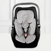 GFU Infant Car Seat Insert, Extra Soft Baby Carseat Head Support for Newborn Head & Body Support, Reversible 2-in-1 Baby Carseat Insert Cushion for Strollers, Bouncers(Grey)