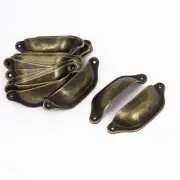 Antique Style Cabinet Bin Dresser Drawer Metal Cup Pull Handle Bronze Tone 20pcs