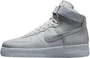 Nike Air Force 1 High '07 PRM Mens, Wolf Grey/Metallic Silver-volt, 11.5 US
