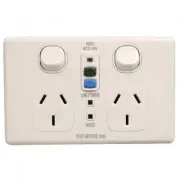 Classic Double 10Amp Powerpoint / GPO Outlet with RCD Protection Free Shipping