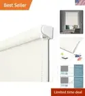 Sun-Blocking Beige Roller Window Blinds - 38" W x 68" L with Noise Reduction