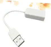 Gatuida 7.1 Channel Sound Card Cable Line to Notebook USB 2.0 Sound Adapter White