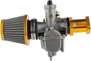 Carburetor Compatible With Predator 212cc 196cc Compatible with Coleman CT200U BT200X Mini Bike KT196 Go Kart GX160 GX200 6.5hp Clone Engine Air Filter(Gold)