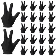 22 guantes de taco de billar de 3 dedos para mano izquierda/derecha
