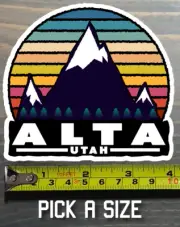 Alta Sticker Decal Utah Park City Deer Valley Solitude Ski Snowboard Mountain