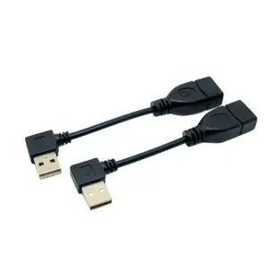 彎頭USB2.0公對母延長線數據線10cm90度彎頭USB延長線手機充電器連接線電腦電視鼠標鍵盤網卡優U盤接口加長線