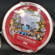 Coca-Cola Coke Blech Tablett USA Serviertablett - The World's Fair - 1982 Sealed