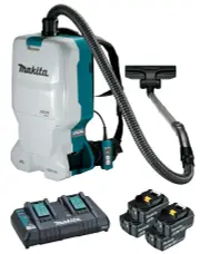 Makita DVC660G4X1 - 36V (18Vx2) Brushless Backpac Vacuum Kit (4 x 6.0Ah)