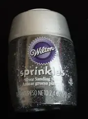 Wilton Silver Sanding Sugar Sprinkles 2.4 oz New Sealed