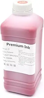 1000ML Eco-Solvent Ink - Compatible with TX800 XP600, Compatible with Roland VS-640 VS-540 LEF-20 LEC-300, Compatible with Mimaki(Light Magenta)