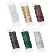 230Yard Floral Wire Flexible Paddle Wire 6Roll 20 Gauge Florist Wire Multi Color