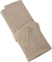 Creation Core Microfiber Fabric Salon Scissors Bag Roll Up Hair Tools Beige