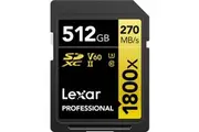 Lexar Professional Gold Series SDXC Memory Card - 512GB UHS-II - V60 - 1800x -