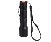 LED Flashlight Coloured Light Portable High Brightness Zoomable Flexible 4 in 1 FlashlampBlack