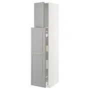 METOD / MAXIMERA hc w p-o func 1dr/4drw, white/Bodbyn grey, 40x60x200 cm