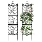 2x Large Tall Metal Garden Trellis Fence Plant Climbing Aid Lattice Outdoor Yard