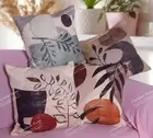 Set of 4 Handwoven 45x4 cm Digital Print Cotton Square Shape Kilim Cushion Cover