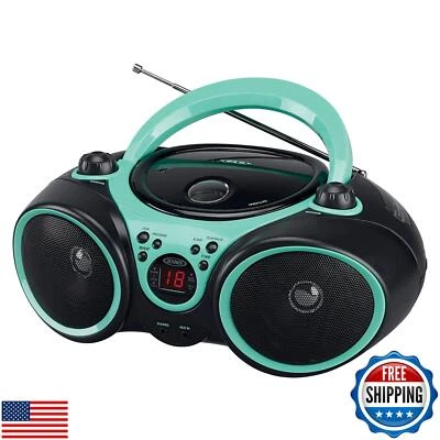 Jensen CD-490 Portable Sport Stereo CD Player Boombox with AM/FM Radio, Aux L