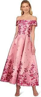 [Adrianna Papell] Women's Off-Shoulder Dress
