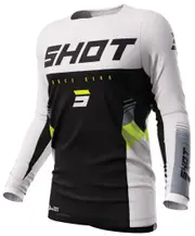 Shot Contact Tracer Motocross Jersey, black-white, Size M for Men Black White