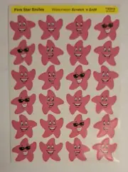 Vtg Trend Stinky Scratch N Sniff Stickers Watermelon Pink Star Smiles