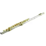 Brand New "Sky" Silver Plated C Foot 16 Holes Flute w 14K Gold Keys / Case