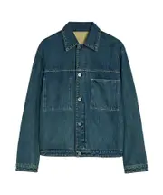 Jil Sander Button-Fastened Logo Patch Jacket XL,L Blue