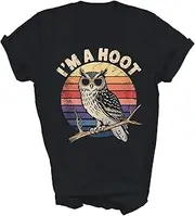 [Generic] Im A Hoot Owl Bird Lover Funny Sarcastic Vintage Joke Sarcasm Unisex Shirt Men Women