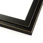 6x6 Black and Gold Pinstripe Photo Frame UV Acrylic and Acid Free Foam Board