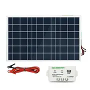 30W 20W DIY Solar Panel Kit 12V Trickle Battery Charger for RV House Charge Kit