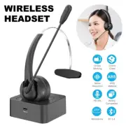 Bluetooth Headphones with Mic Charging Base PC Call Center Wireless Headset