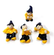 Gnomes - Miniature Four Ceramic Dwarfs Character Gnome Set(7.2)