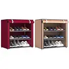 4 Tier Shoe Rack Wide Shoe Storage Organizer Stackable Entryway Etra Wide