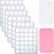 ACEmedia 900 Pieces Disposable Eyelash Glue Holder Pallet Eyelash Extension Glue Sticker Pads and 2 pieces Reusable Eyelash Pad Stand for Makeup Tool Supply