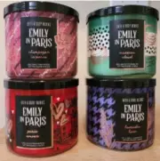 Bath & Body Works EMILY IN PARIS 3 Wick Candle Set Of 4 NEW IN BOXES