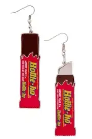 Halloween Horror Movie Trick Or Treat Sam Hollie-ho Candy Bar Drop Earrings NEW