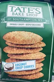 Tate's Bake Shop COCONUT CRISP Cookies 7 oz Bag