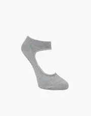 Ladies Size 2-8 Grey Pilates Barra Yoga Grip Socks Pussyfoot 1 Pair