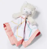 NWT Cloud Island Neon Orange Llama Satin Security Blanket Plush Baby Toy Lovey