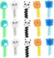 Charger Protectors 50 Reel Cord Organizers Silicone for Phone Data Cable Saver Wire Tie Random Color