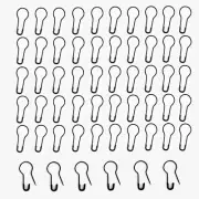 500Pcs Black Safety Pins 0.8" Metal Bulb Pins Gourd Pin Clothing Tag Pins Cal...
