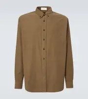 [The Row] The Row Ruskin cotton shirt UK 16 green